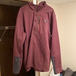 The North Face maroon 1/4 zip xl